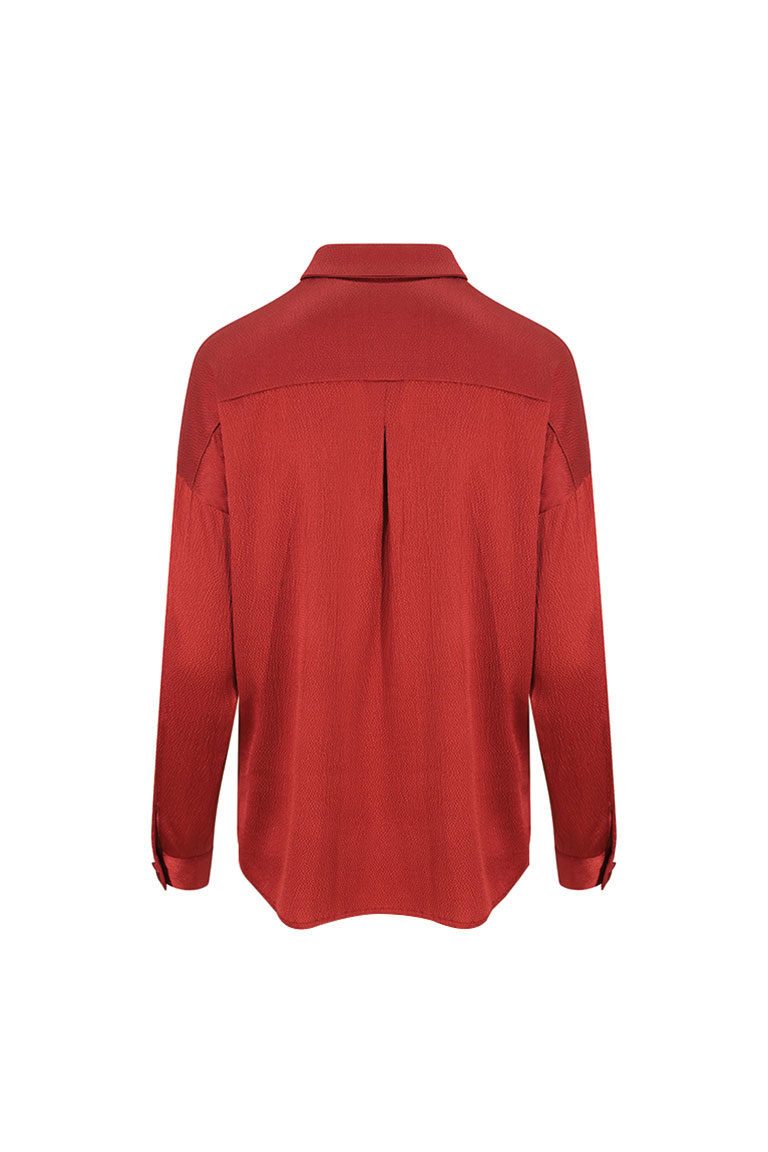 Rust silk shirt